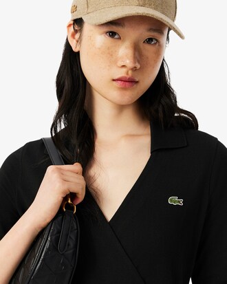 Slim Fit Polo Collar Wrap Dress