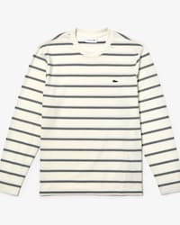 Men's Crew Neck Striped Cotton T-shirt