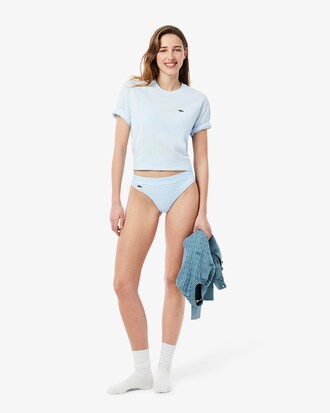 Ribbed Cotton String Briefs