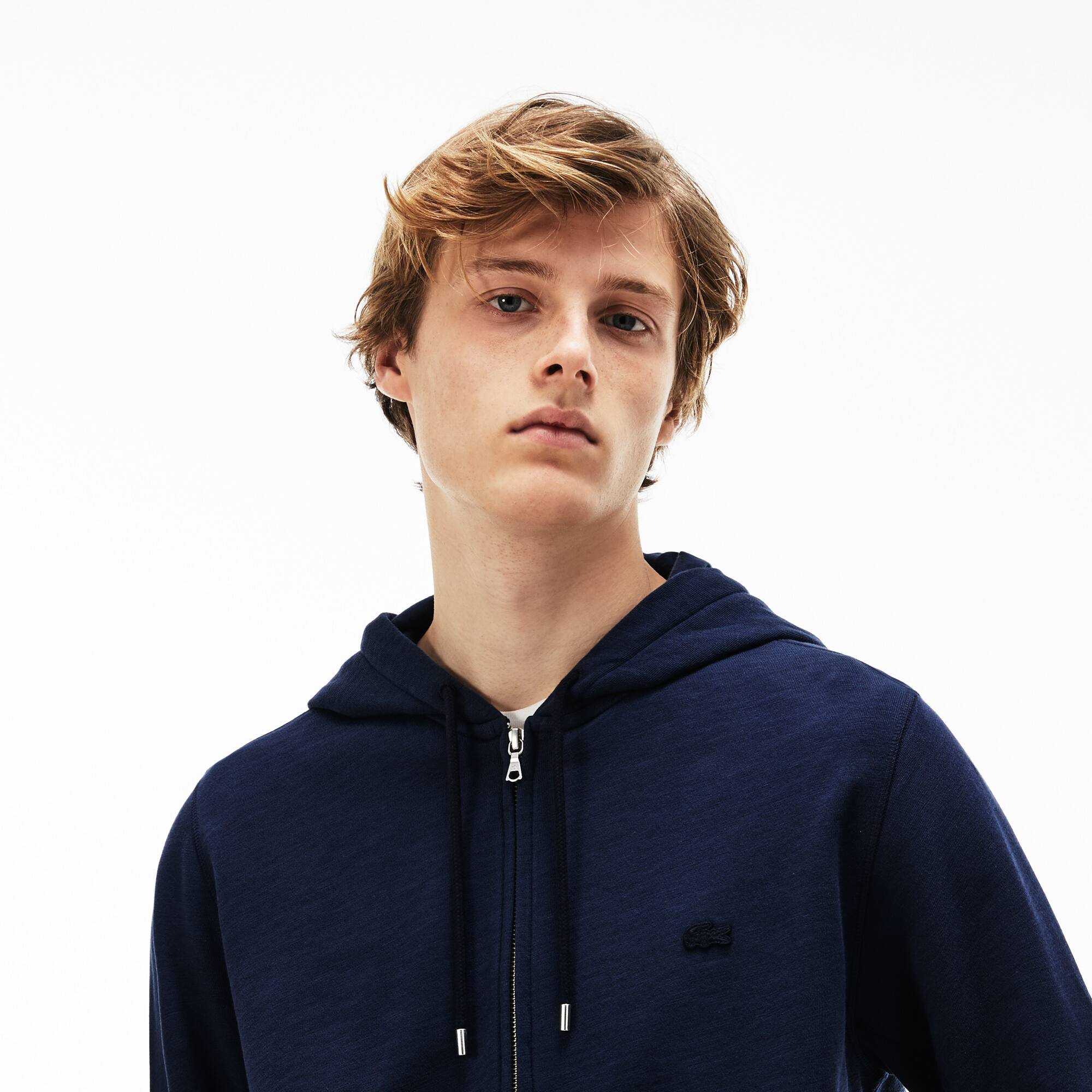 lacoste fleece zip hoodie