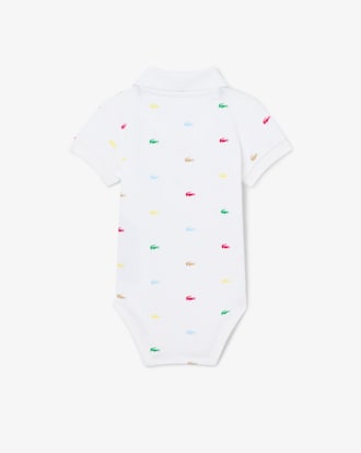Infants&rsquo; Crocodile Print Piqu&eacute; Bodysuit