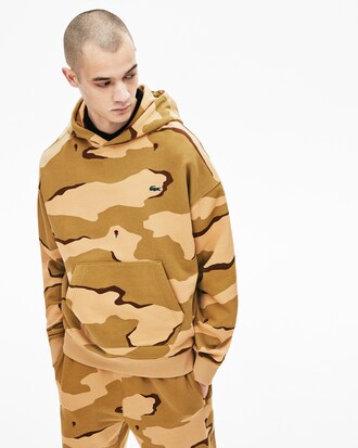 Men's Lacoste LIVE Camouflage Print Fleece Hoodie