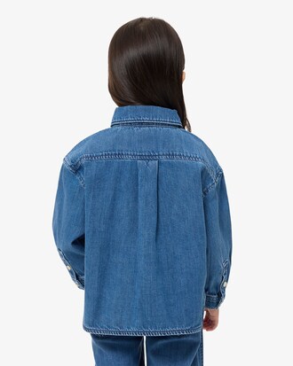Badge Accent Denim Shirt
