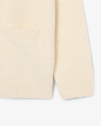 Wool Blend Shield Accent Cardigan