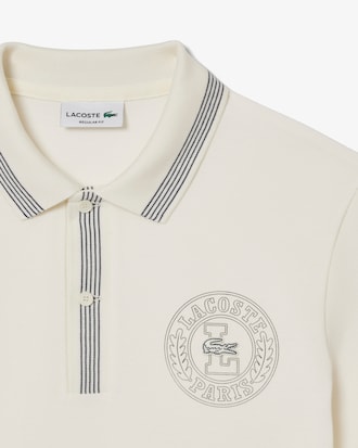 Regular Fit L.12.12 Badge Print Polo Shirt
