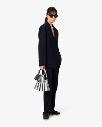 Oversized Fluid Piqu&eacute; Suit Pants