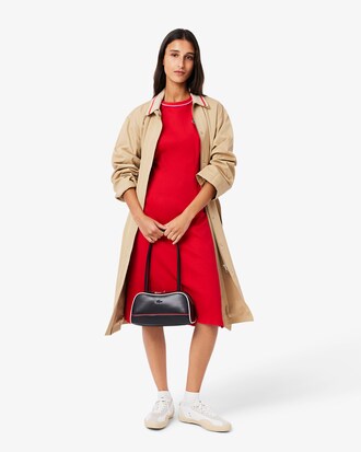 Trim Accent Jersey T-shirt Dress