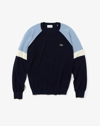 Men's Crew Neck Colourblock Raglan Sleeved Sweater