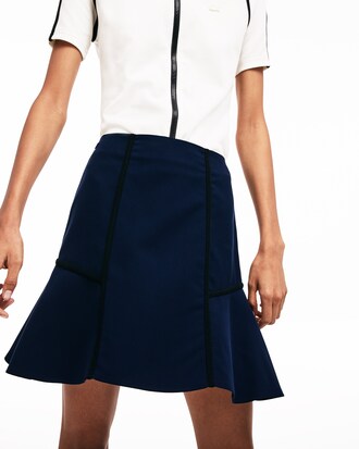 Women's Lacoste LIVE Contrast Bands Stretch A-Line Skirt