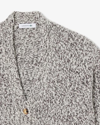 Mercerized Knit Wool Cardigan
