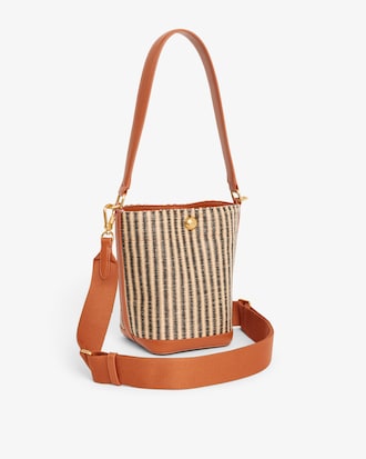 Small Summer Pack Raffia Bucket Bag