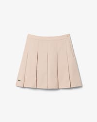 Pleated Cotton Twill Skirt