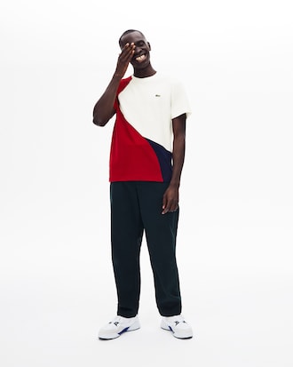 Men's Crew Neck Colourblock Thermoregulating Piqu&eacute; T-shirt