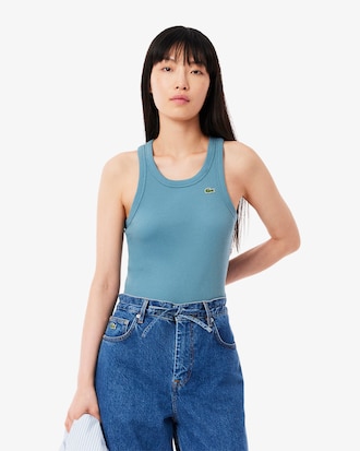 Slim Fit Ribbed Cotton Tank Top