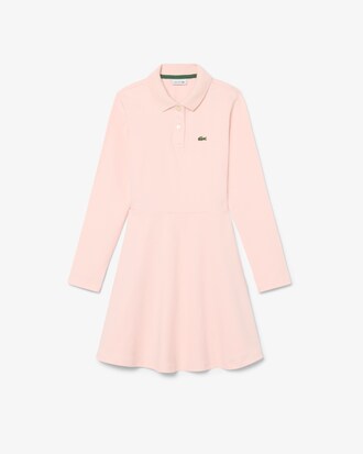 Long-Sleeved Stretch Piqu&eacute; Dress