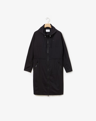 Women's Long Hooded Water-Resistant Canvas Parka