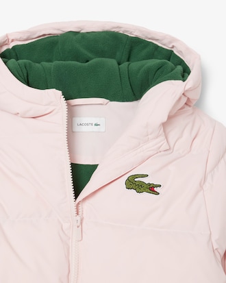 Unisex Embroidered Crocodile Hooded Puffed Jacket