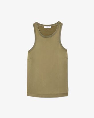 Slim Fit Fluid Satin Tank Top