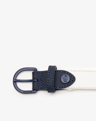 Women's L.12.12 Concept Tongue Buckle Bicolour Petit Piqué Belt