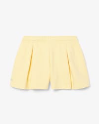 Pleated Fleece Shorts