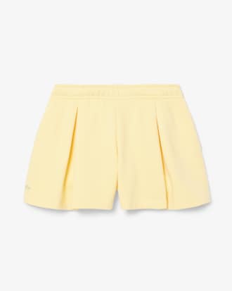 Pleated Fleece Shorts