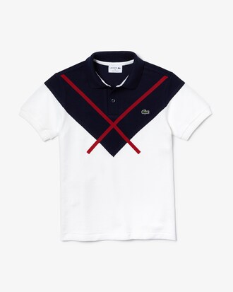 Boys' Lacoste Made In France Jacquard Patterned Piqu&eacute; Polo Shirt