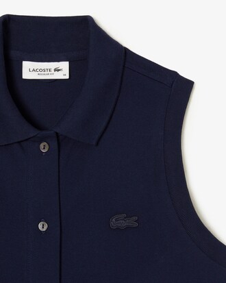Long Stretch Mini Piqué Polo Dress