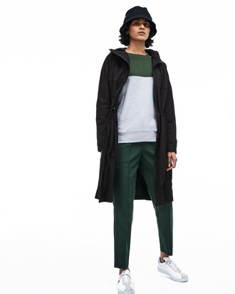 Women's Long Hooded Water-Resistant Canvas Parka