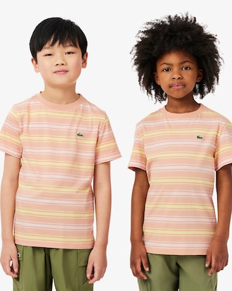 Contrast Stripe Cotton T-shirt