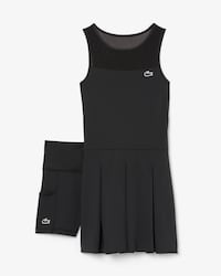 Dual Fabric Pleated Stretch Tennis Dress