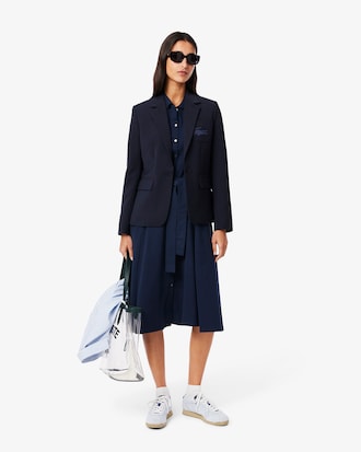 Flared Piqué Polo Dress