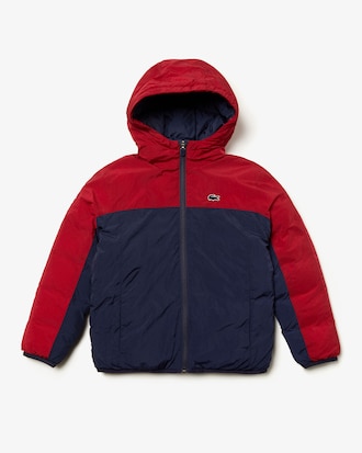 Boys' Hooded Colourblock Quilted Jacket