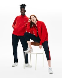 Unisex Lacoste LIVE Graphic Embroidery Resistant Knit Zip Jacket