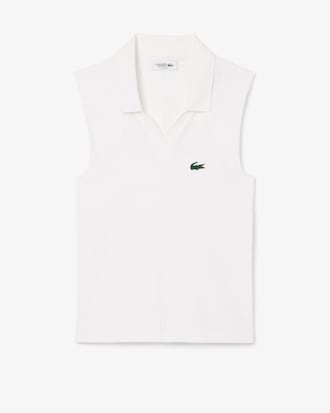 Sleeveless Stretch Knit Tennis Polo Shirt