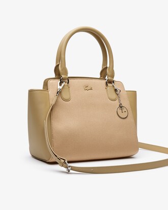 Women's Daily Classic Gusseted Bi-Material Tote Bag