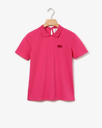 Women's Lacoste LIVE Teardrop Opening Mini Piqu&eacute; Polo Shirt
