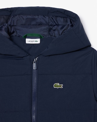 Hooded Taffeta Puffed Jacket