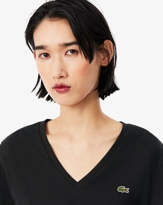 Relaxed Fit Soft Cotton V Neck T-shirt