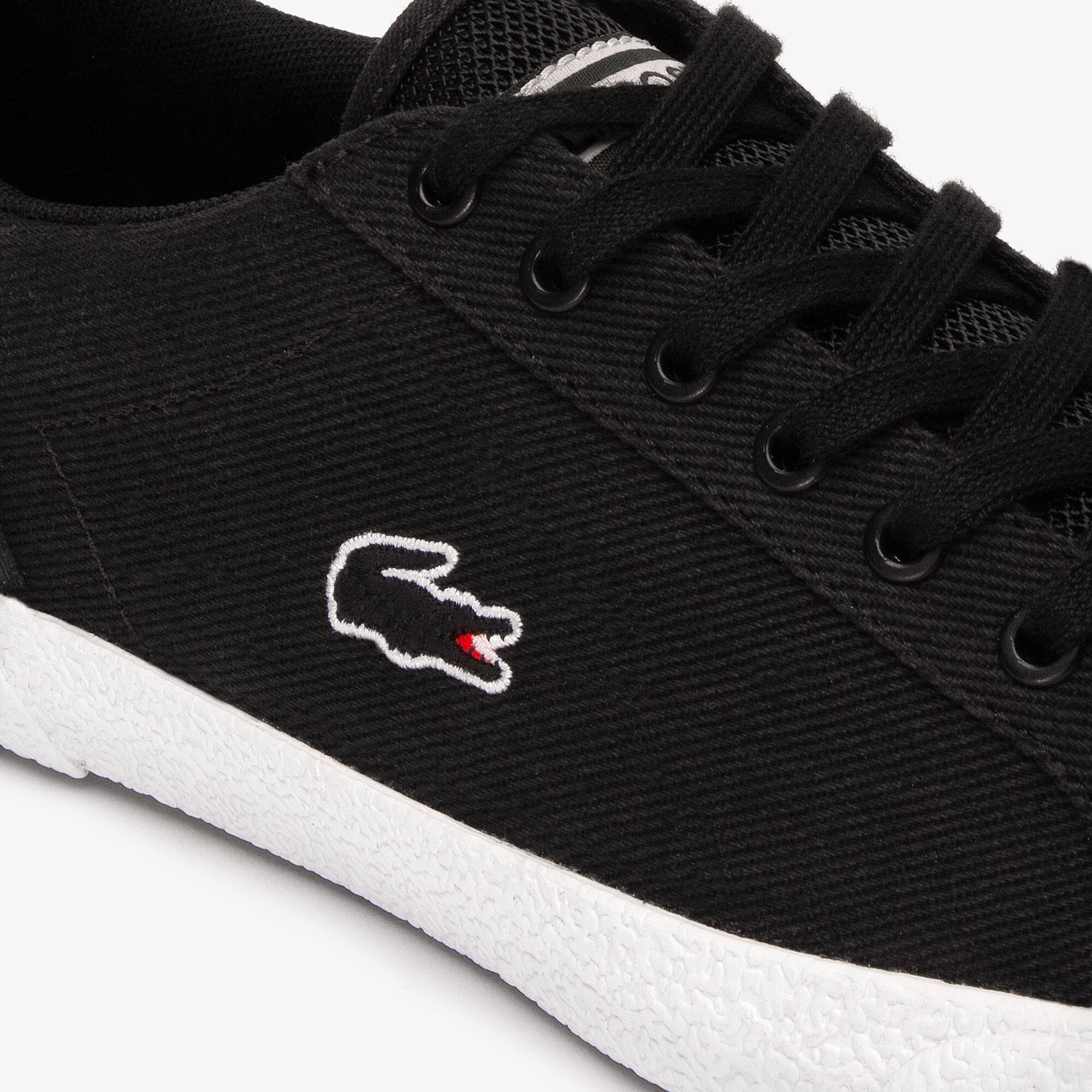lacoste lerond canvas trainers