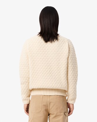 Thick Carded Wool Crew Neck Sweater