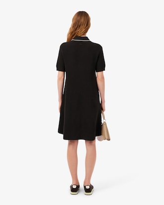 Badge Accent Cotton Polo Dress