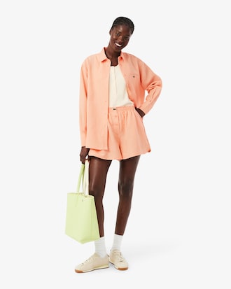 Oversized Linen Blend Shorts