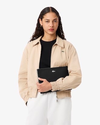 Anna Coated Piqu&eacute; Canvas Pouch