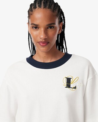 Oversized Embroidery Detail Jersey T-shirt