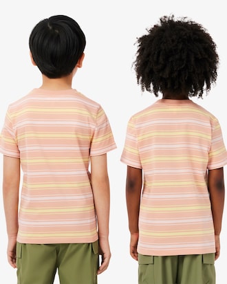 Contrast Stripe Cotton T-shirt