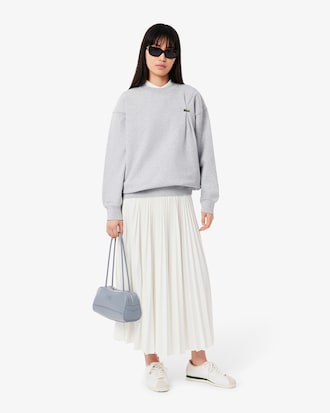 Oversized Pleated Crocodile Sweatshirt