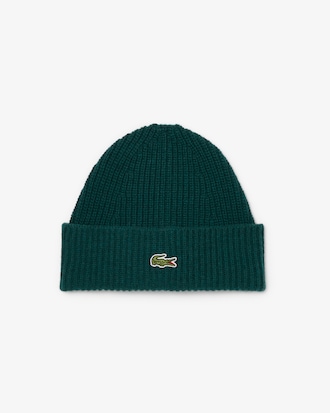 Rib Knit Wool Beanie
