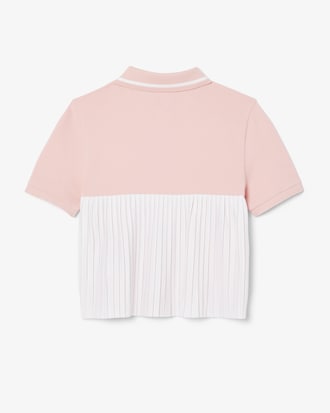 Pleat Back Petit Piqué Polo Shirt