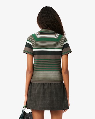 Runway Slim Fit Striped Piqu&eacute; Polo Shirt
