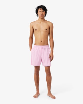 Mid Length Monochrome Swim Trunks